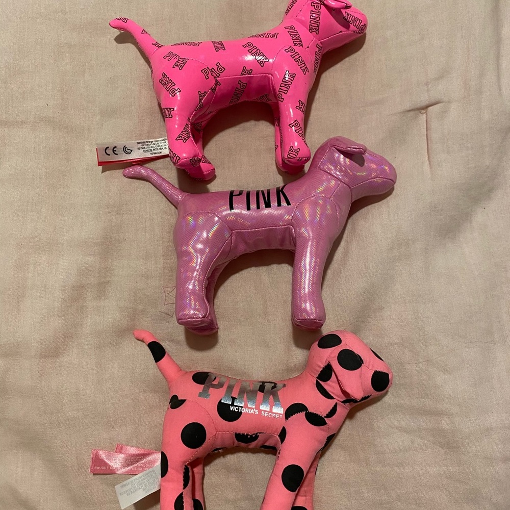 3 PINK Dogs